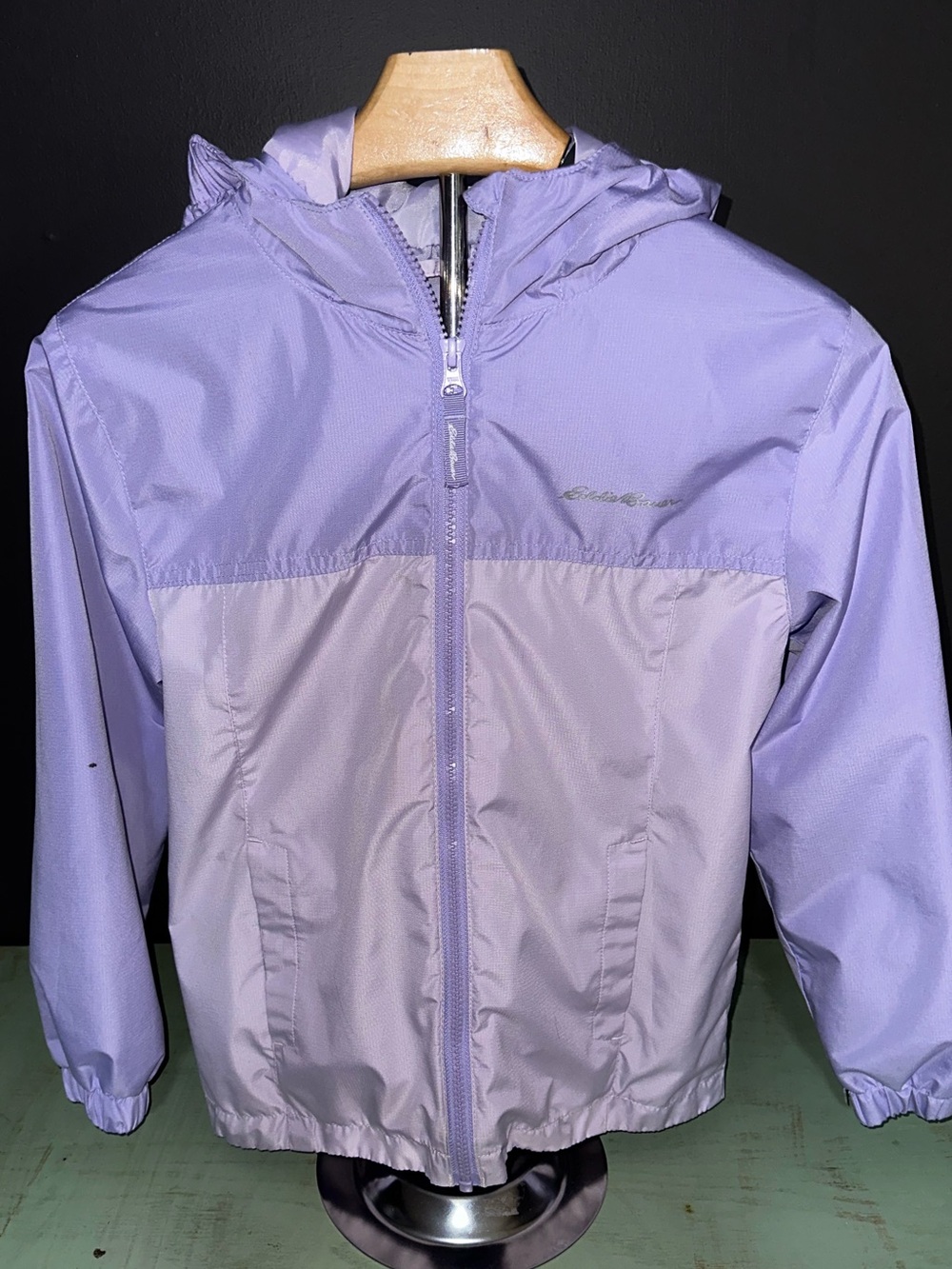 Eddie Bauer Kids Lavender Hooded Rain Jacket